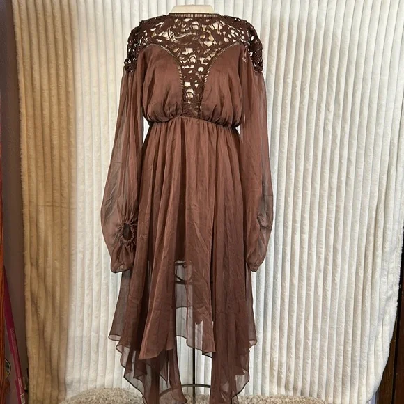 chinese dress ladies Buy Online Floral Appliqué Lace Handkerchief Dress for Women